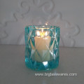 Unique Diamond Design Colored Glass Candle Jar